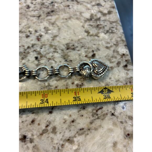 Vintage Brighton Silver Tone Metal Rope Belt Size M 34 Inches Adjustable main image 8